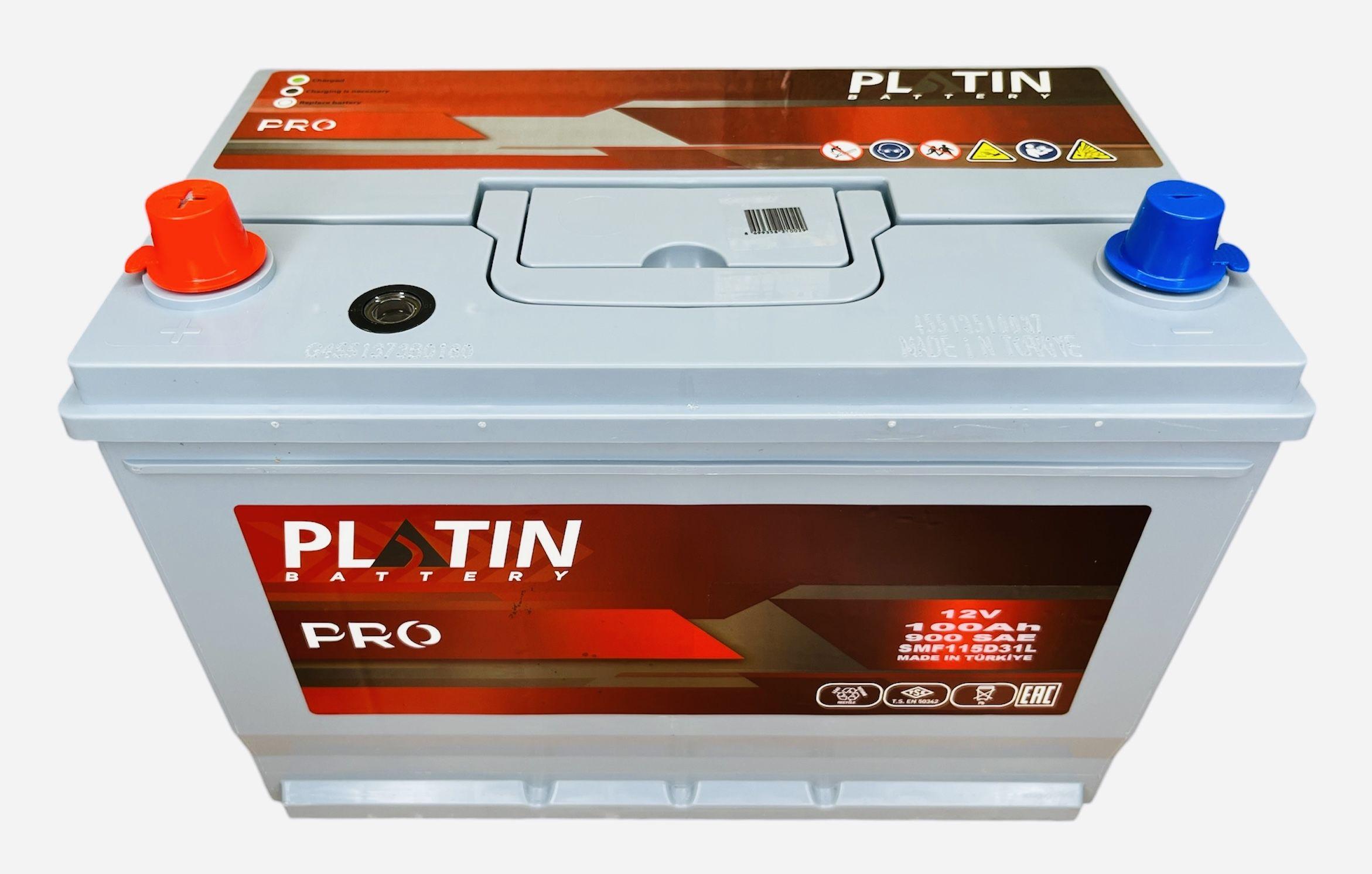 Аккумулятор автомобильный Platin Pro Asia 100 Ач 850 A п.п. SMF 115D31R 306х173х225