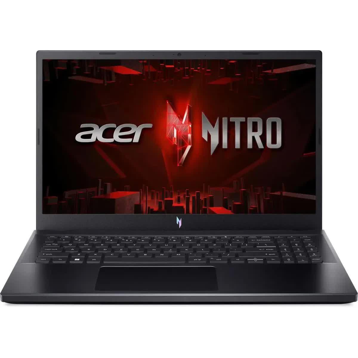 Acer Nitro V 15 ANV15-51-593U Игровой ноутбук 15.6", Intel Core i5-13420H, RAM 16 ГБ, SSD 512 ГБ, NVIDIA GeForce RTX 4050 для ноутбуков (6 Гб), Без системы, (NH.QNBER.003), черный, Русская раскладка