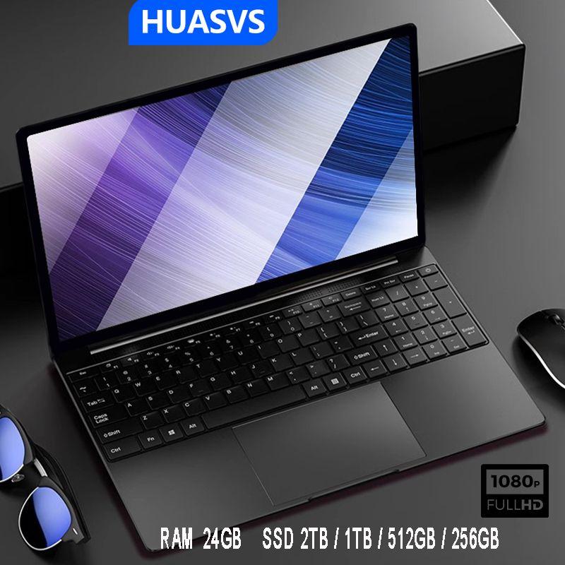 HUASVS H88 Игровой ноутбук 15.6", Intel N95, RAM 24 ГБ, SSD, Intel HD Graphics 620, Windows Pro, черный, Русская раскладка