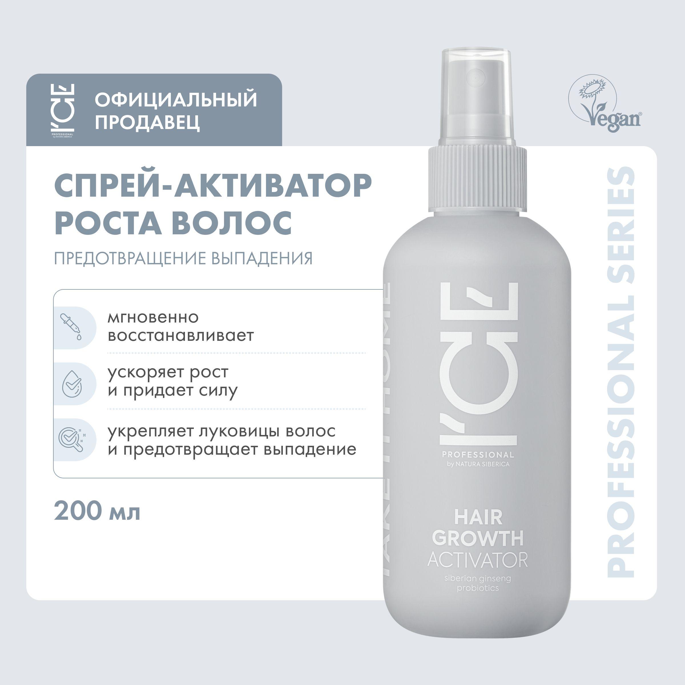 Лосьон-активатор ICE by NATURA SIBERICA Take it home Hair Growth стимулирующий рост волос, 200 мл