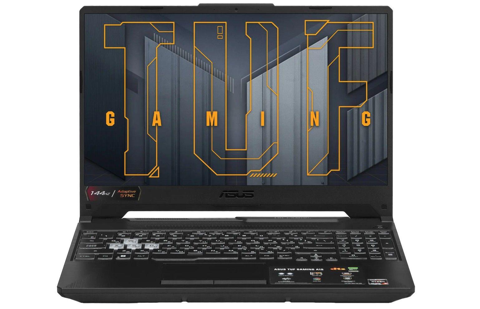 ASUS Ноутбук TUF Gaming A15 FA506NF-HN018 Игровой ноутбук 15.6", AMD Ryzen 5 7535HS, RAM 16 ГБ, SSD, NVIDIA GeForce RTX 2050 (4 Гб), Без системы, (90NR0JE7-M001M0), черный, Русская раскладка