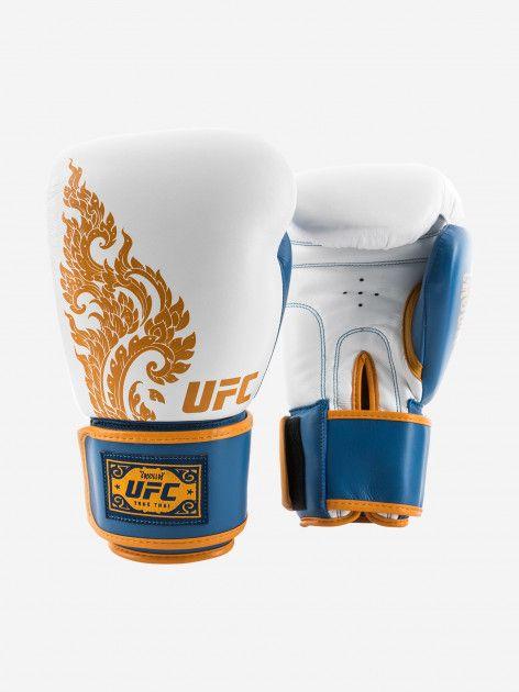 Перчатки боксерские UFC Premium True Thai 12 oz белый/голубой