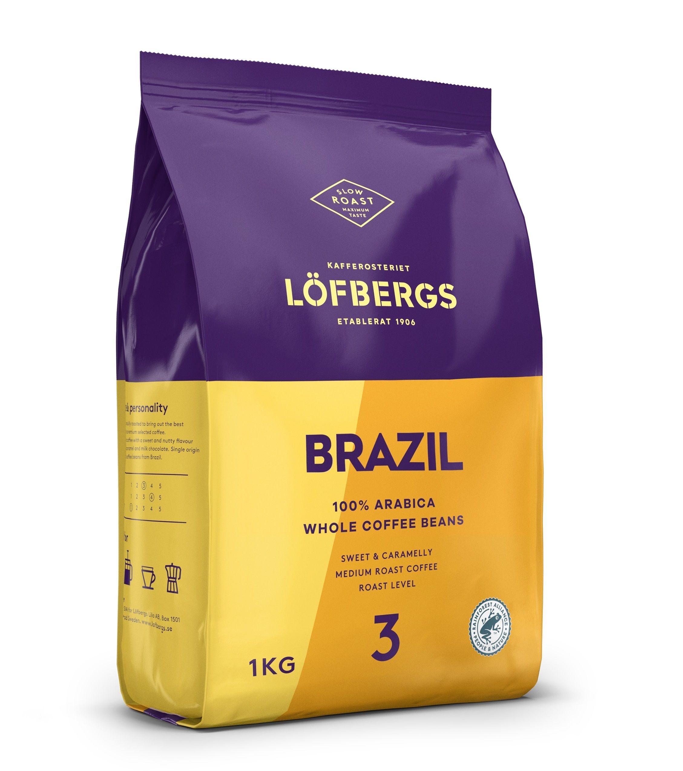 Кофе в зёрнах Lofbergs Brazil 1кг