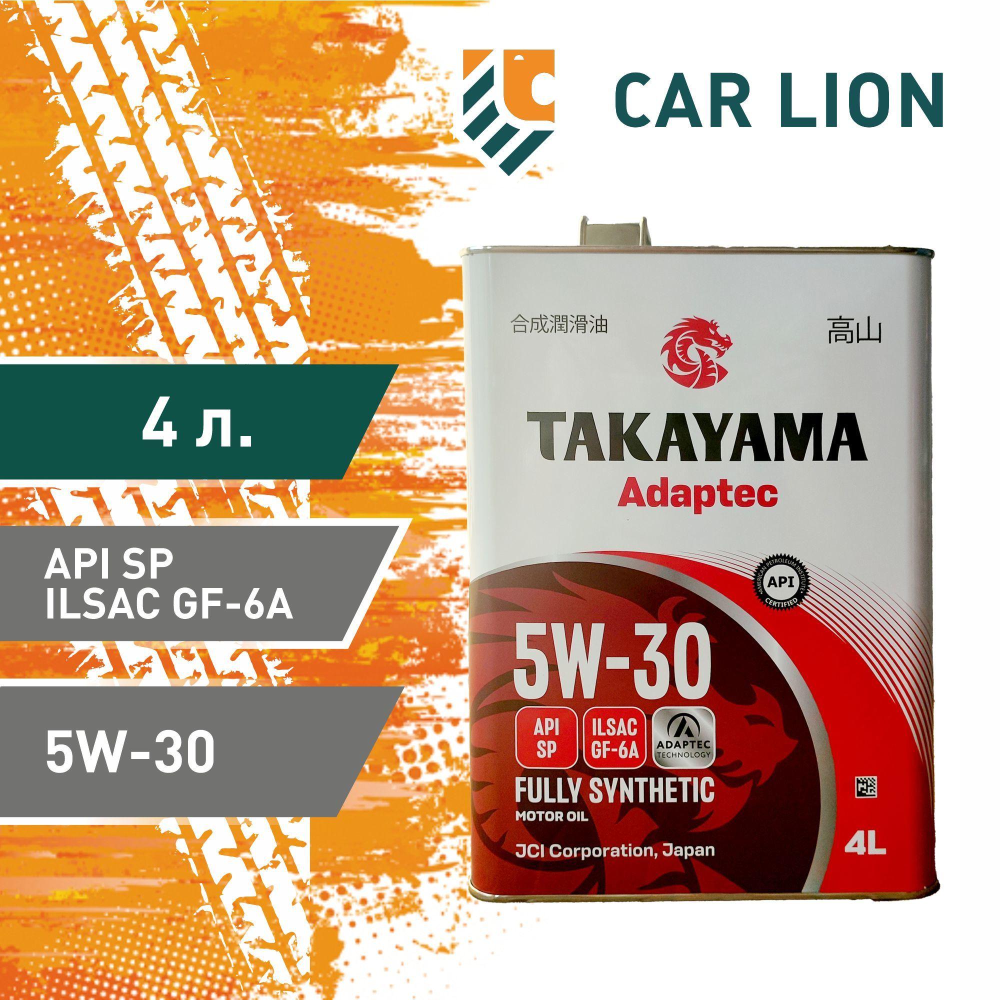 TAKAYAMA ADAPTEC SN, ILSAC GF-5 5W-30 Масло моторное, Синтетическое, 4 л