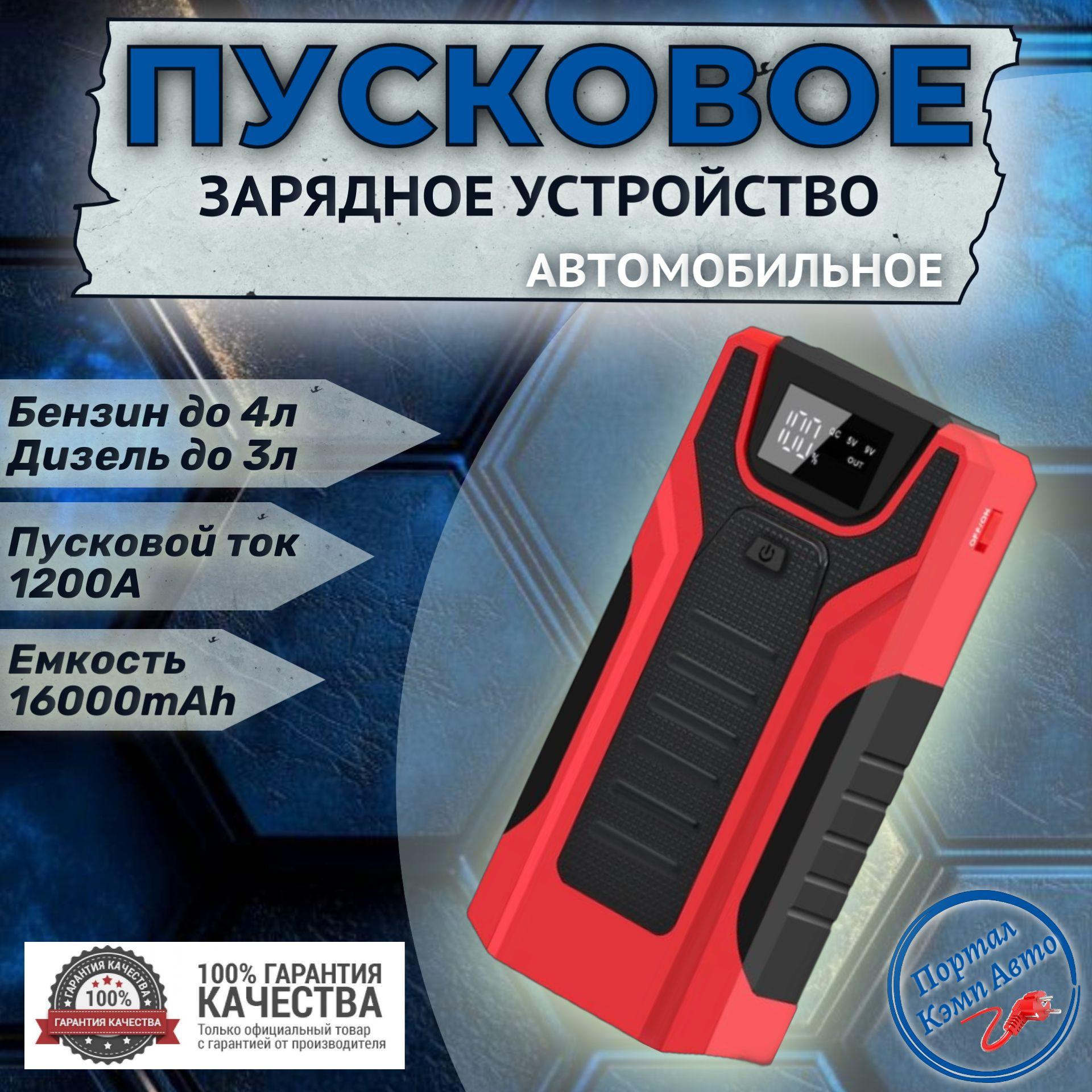 GKFLY | Пусковое устройство портативное бустер GKFLY 16000mAh 1200A.