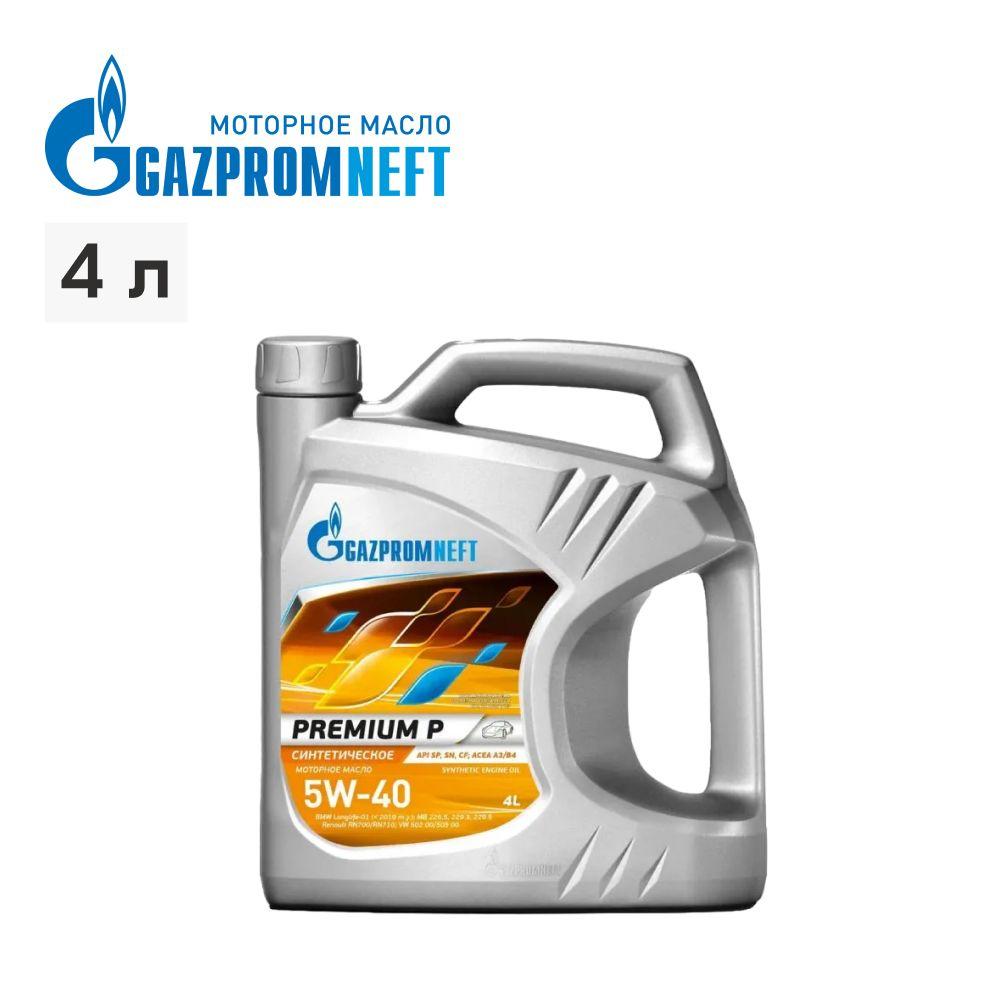 Gazpromneft Premium P 5W-40 Масло моторное, Синтетическое, 4 л