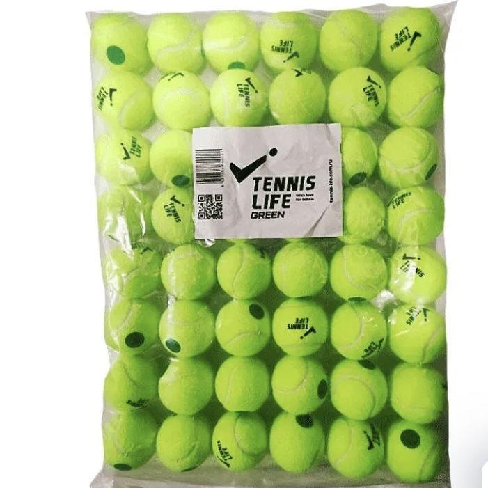 Теннисные мячи детские Tennis Life Green x48