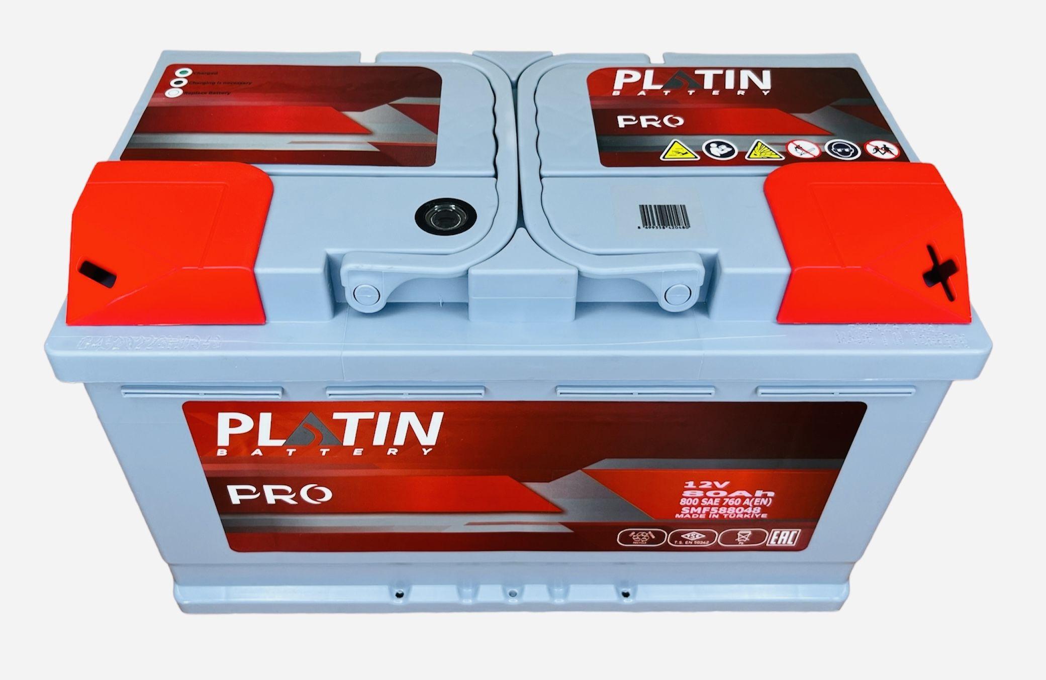 PLATIN | Аккумулятор автомобильный Platin Pro 80 Ач 760 A о.п. SMF L4 315х175х190