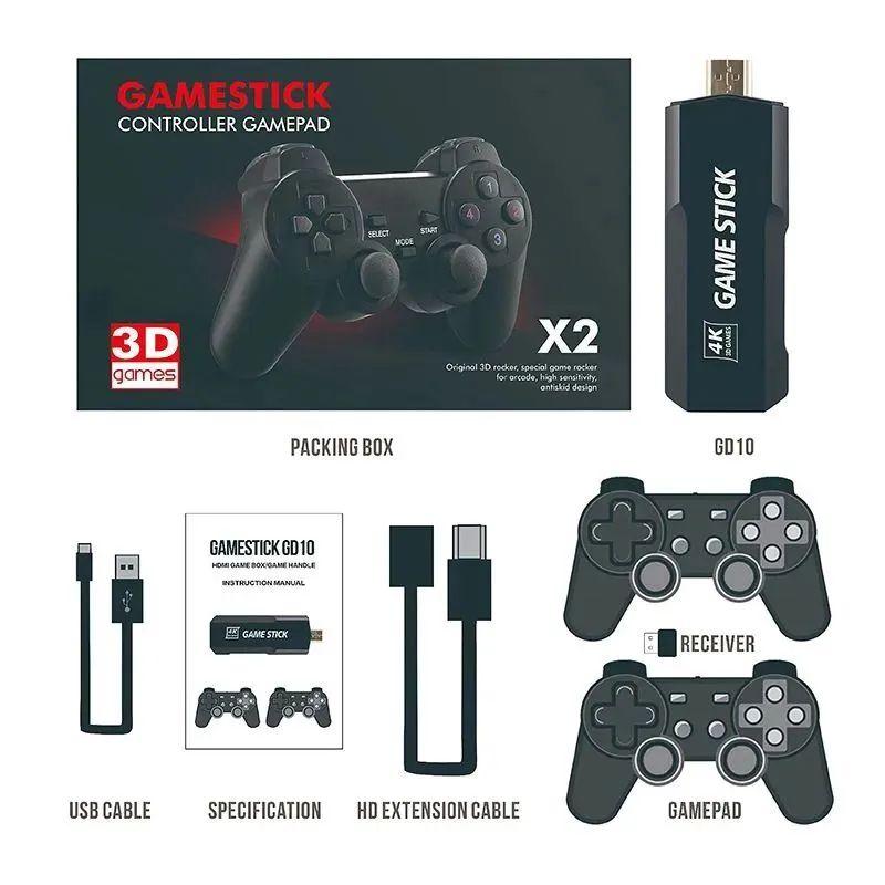 Приставка игровая Game Stick X2, 64GB ,30.000 игр ,Sega ,Nintendo, PS1 . Игровая приставка для телевизора