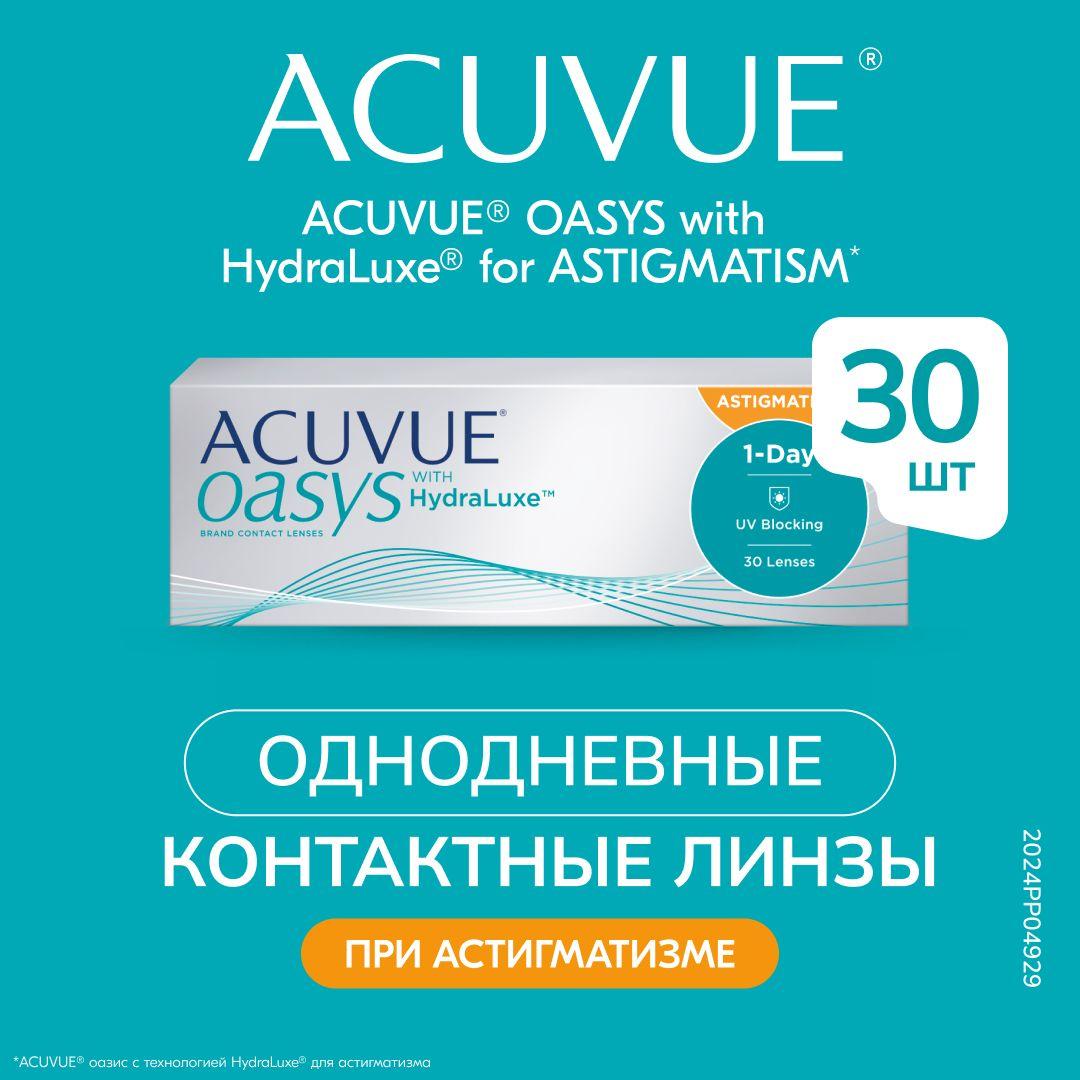 Acuvue Oasys 1-Day with HydraLuxe for Astigmatism (30 линз) (-6.00/-0.75/180/8.5)