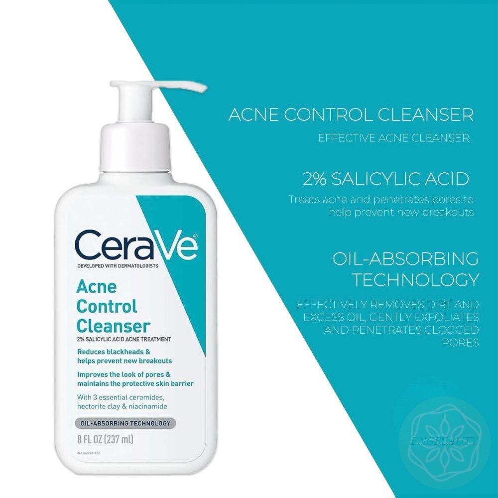 Очищающий гель для жирной и проблемной кожи лица и тела 237мл CeraVe Acne Control