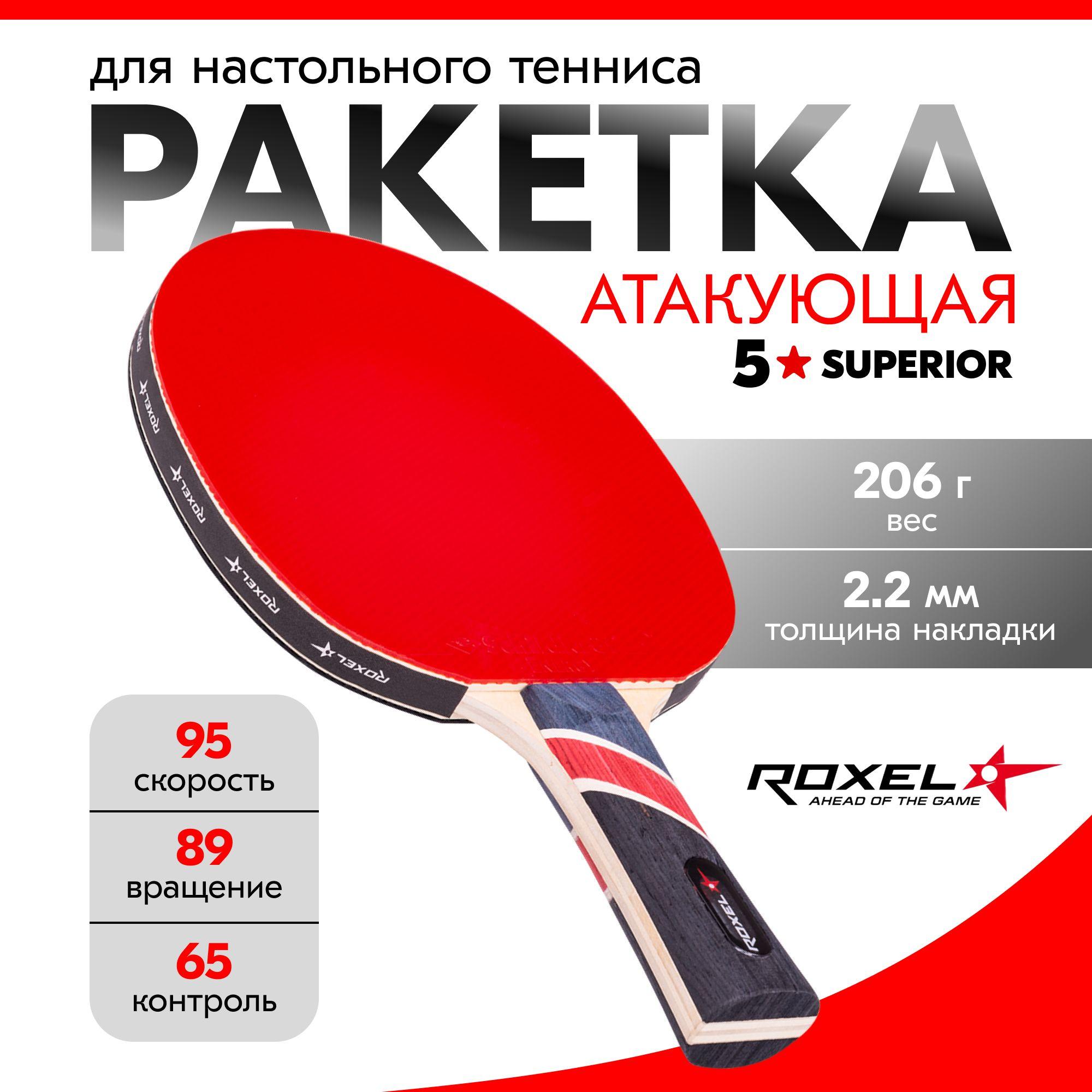 Roxel | Ракетка для настольного тенниса 5* Superior, коническая