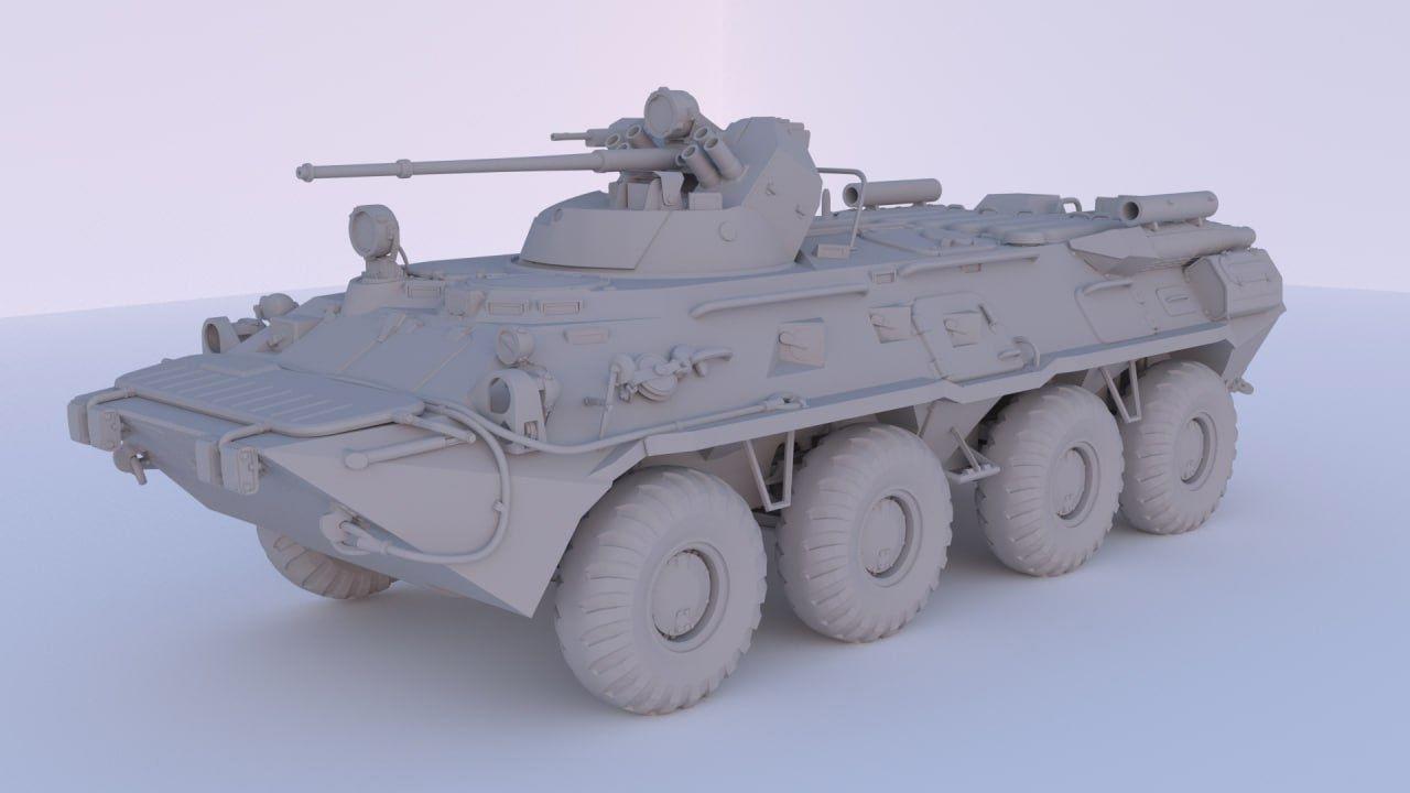 БТР-82А сборная модель в масштабе 1:72