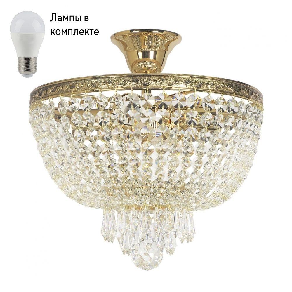 Люстра потолочная с Led лампочками в комплекте Arti Lampadari Nonna E 1.3.30.502 G+Lamps