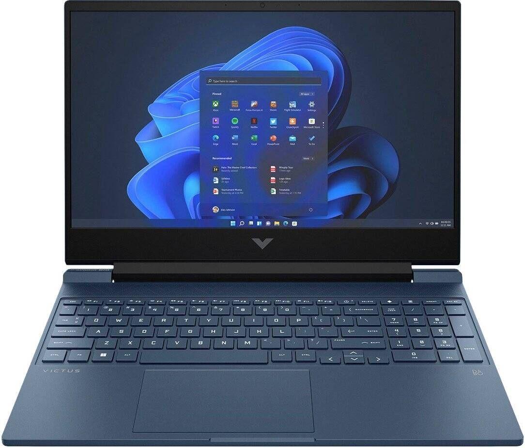 HP Victus 15-fa0033dx Игровой ноутбук 15.6", Intel Core i5-12450H, RAM 8 ГБ, SSD 512 ГБ, NVIDIA GeForce RTX 3050 для ноутбуков (4 Гб), Windows Home, (9T9R8UA#ABA), синий, Русская раскладка