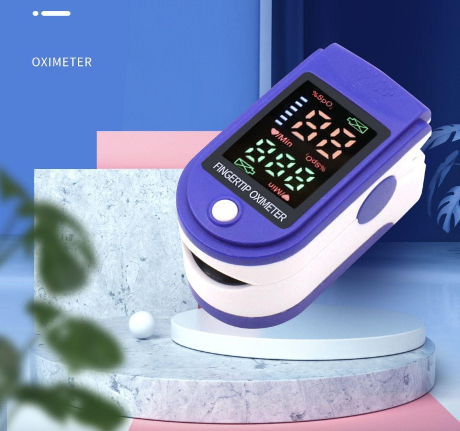 Пульсоксиметр Pulse Oximeter AS-2 оксиметр на палец с цветным OLED дисплеем на палец (3 показателя), батарейки в комплекте