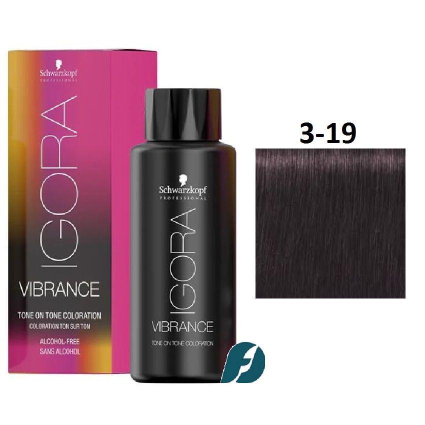 Schwarzkopf Professional Igora Vibrance 3-19 Краска для волос - Темный коричневый сандрэ фиолетовый, 60мл