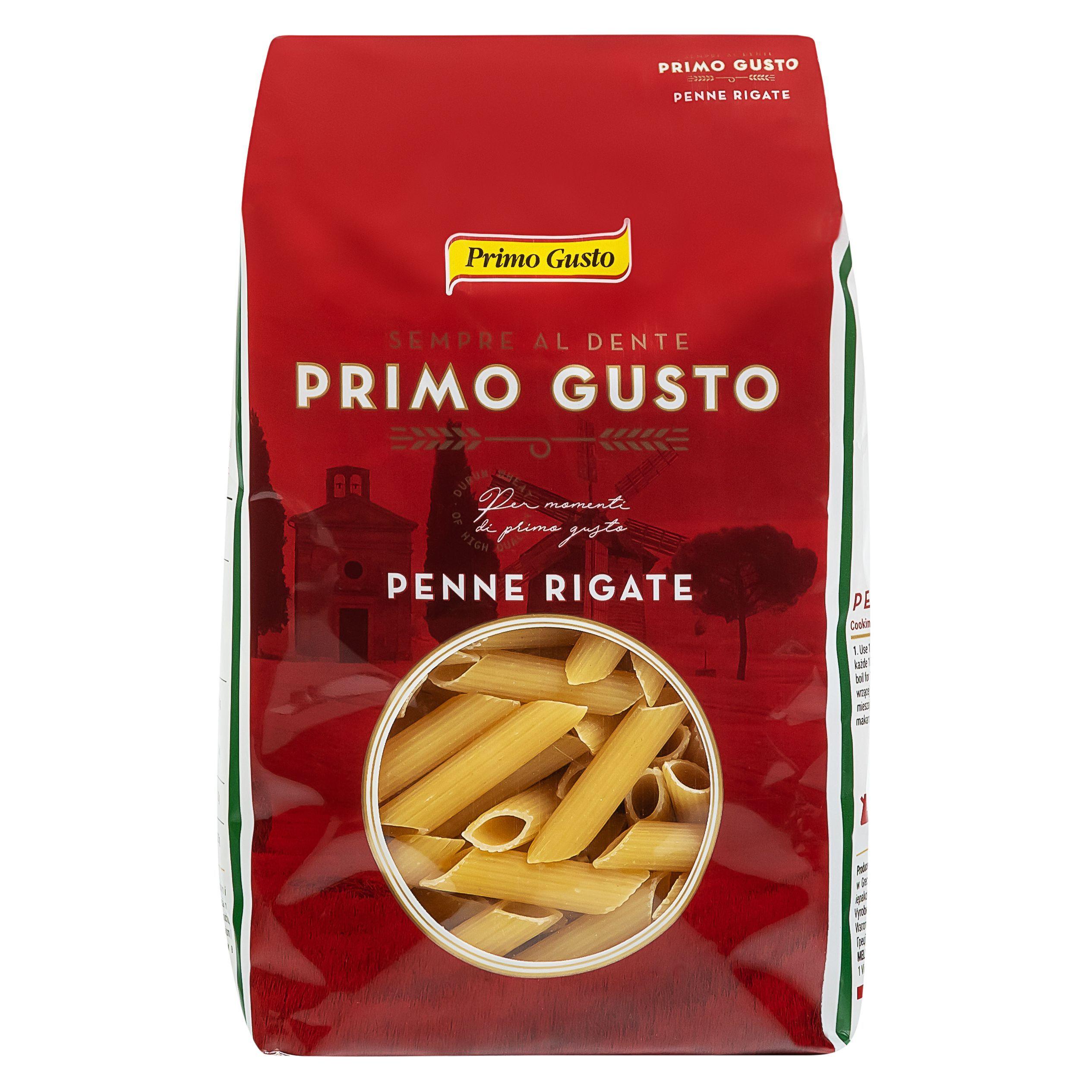 Макароны PRIMO GUSTO из твёрдых сортов пшеницы Пенне Ригате (PENNE RIGATE), Греция