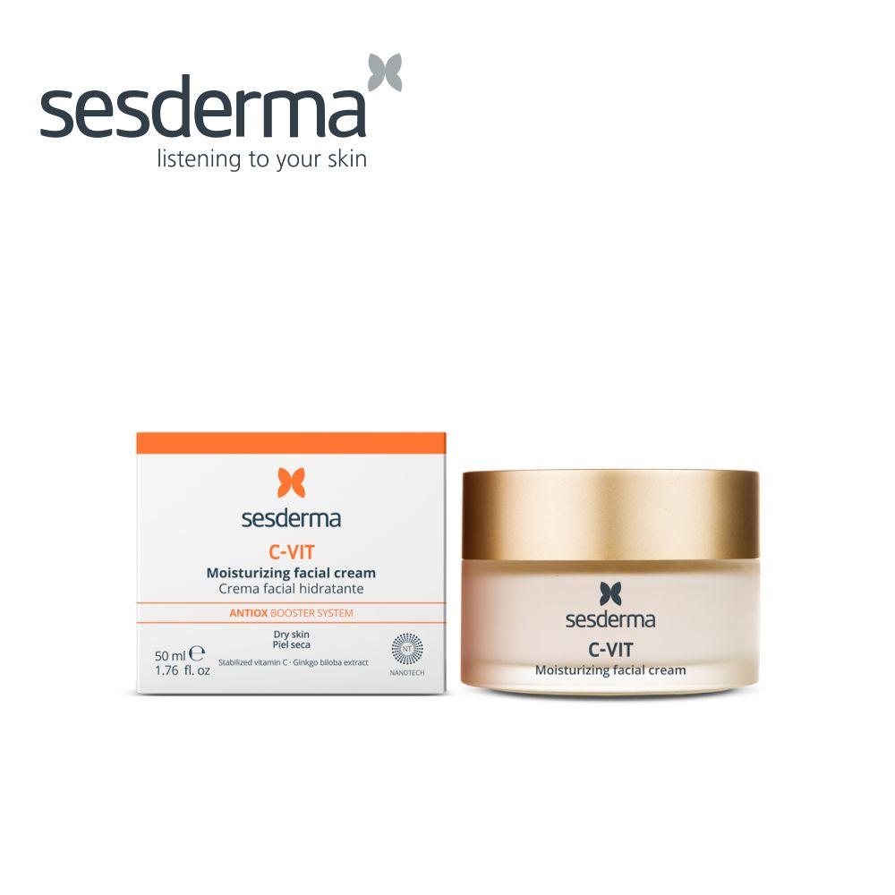 Sesderma C-VIT Крем увлажняющий для нормальной и сухой кожи лица с экстрактом апельсина и витамином C, 50 мл