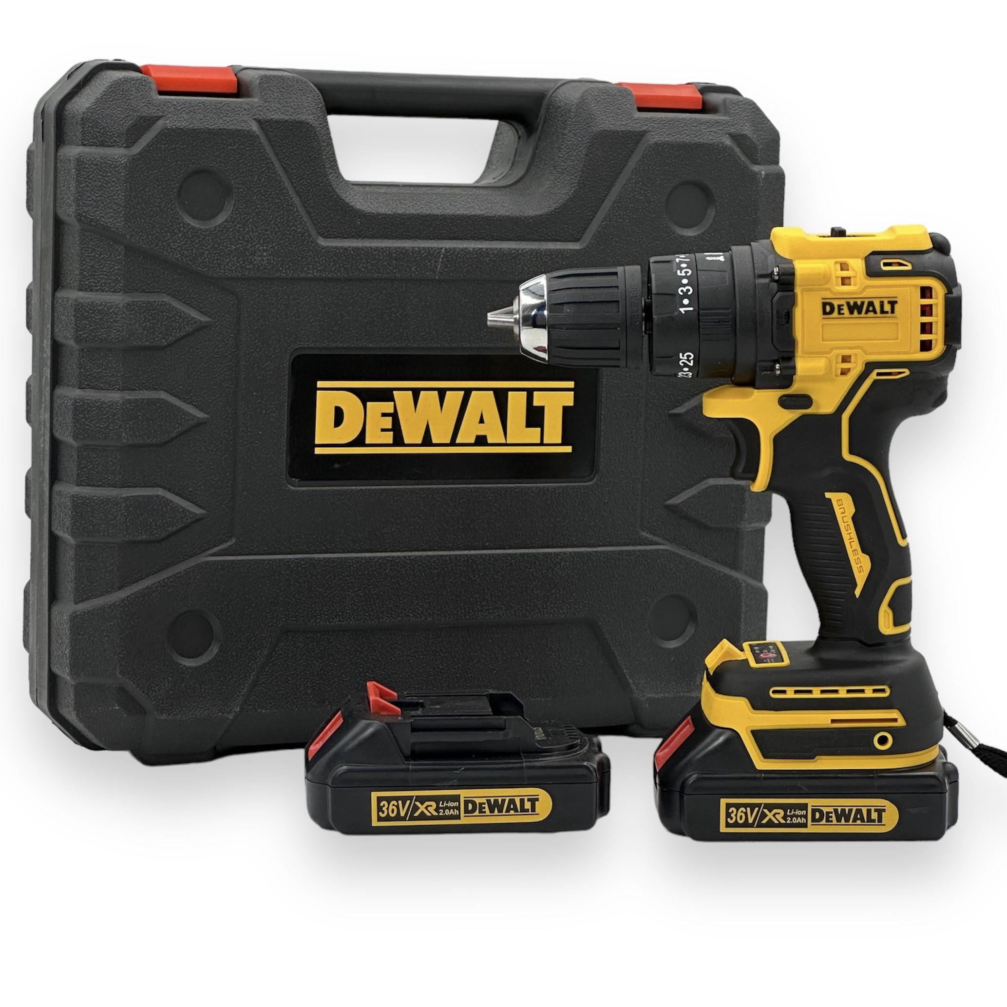 Шуруповерт ударный DeWalt бесщеточный, 2 аккумулятора, кейс в комплекте