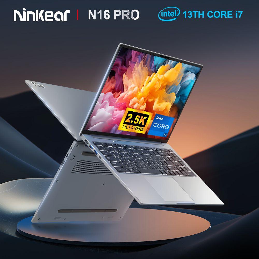 Ninkear N16 PRO Игровой ноутбук 16", Intel Core i7-13620H, RAM 32 ГБ, SSD, Intel UHD Graphics 730, Windows Pro, серый металлик, Русская раскладка