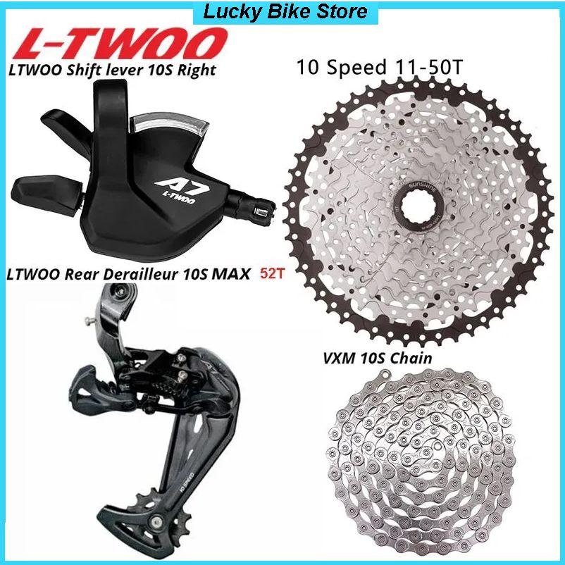 L-TWOO A7, группа 1x10, переключение SL-R/RD (С окном), кассета Sunshine 11-50T, цепь Newbie 10S, Комплект для переключения скоростей велосипеда(набор из 4 шт.)