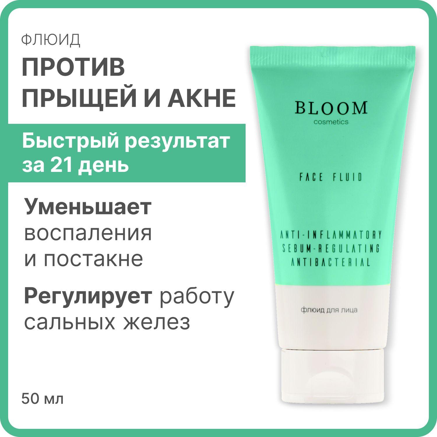Крем от прыщей на лице анти-акне с ниацинамидом и салициловой кислотой 50 мл BLOOM Cosmetics