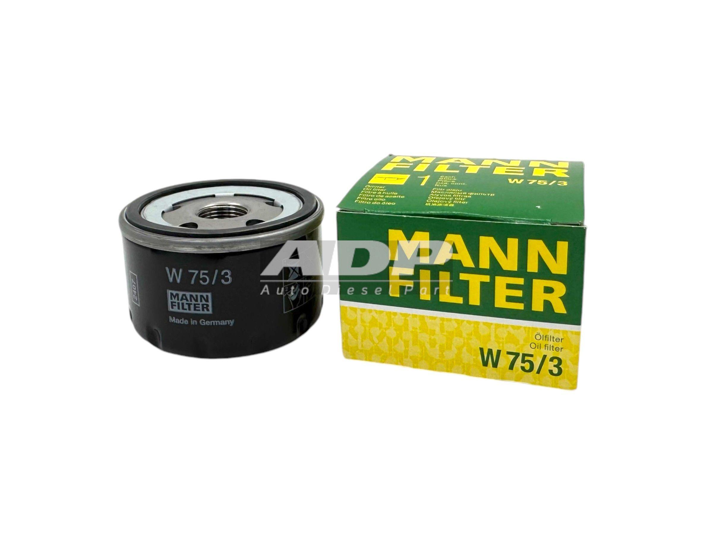 MANN FILTER Фильтр масляный арт. W75/3, 1 шт.