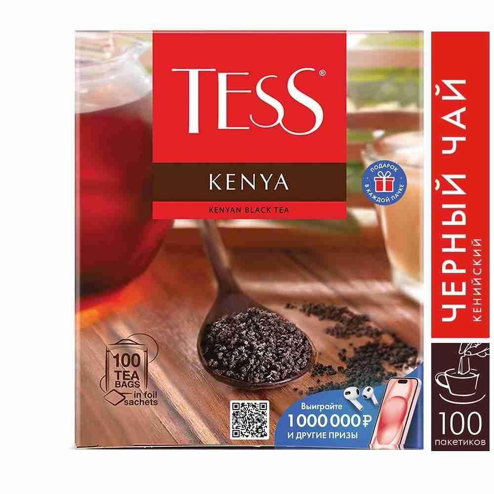 Чай в пакетиках чёрный Tess Kenya, 100 шт