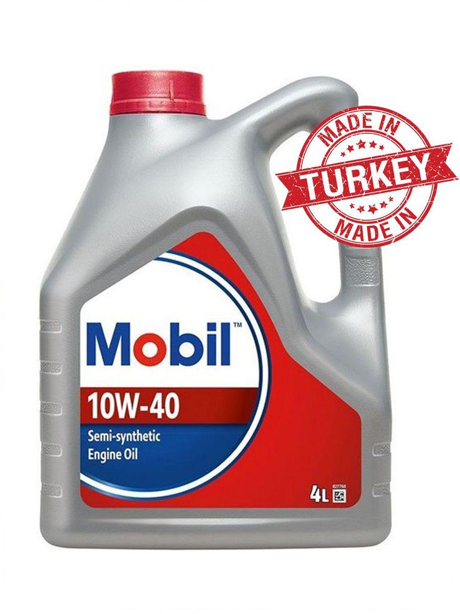 MOBIL 10W-40 Масло моторное, Полусинтетическое, 4 л