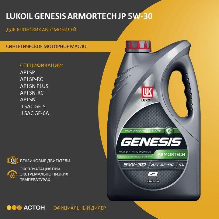 ЛУКОЙЛ (LUKOIL) GENESIS ARMORTECH JP 5W-30 Масло моторное, Синтетическое, 4 л