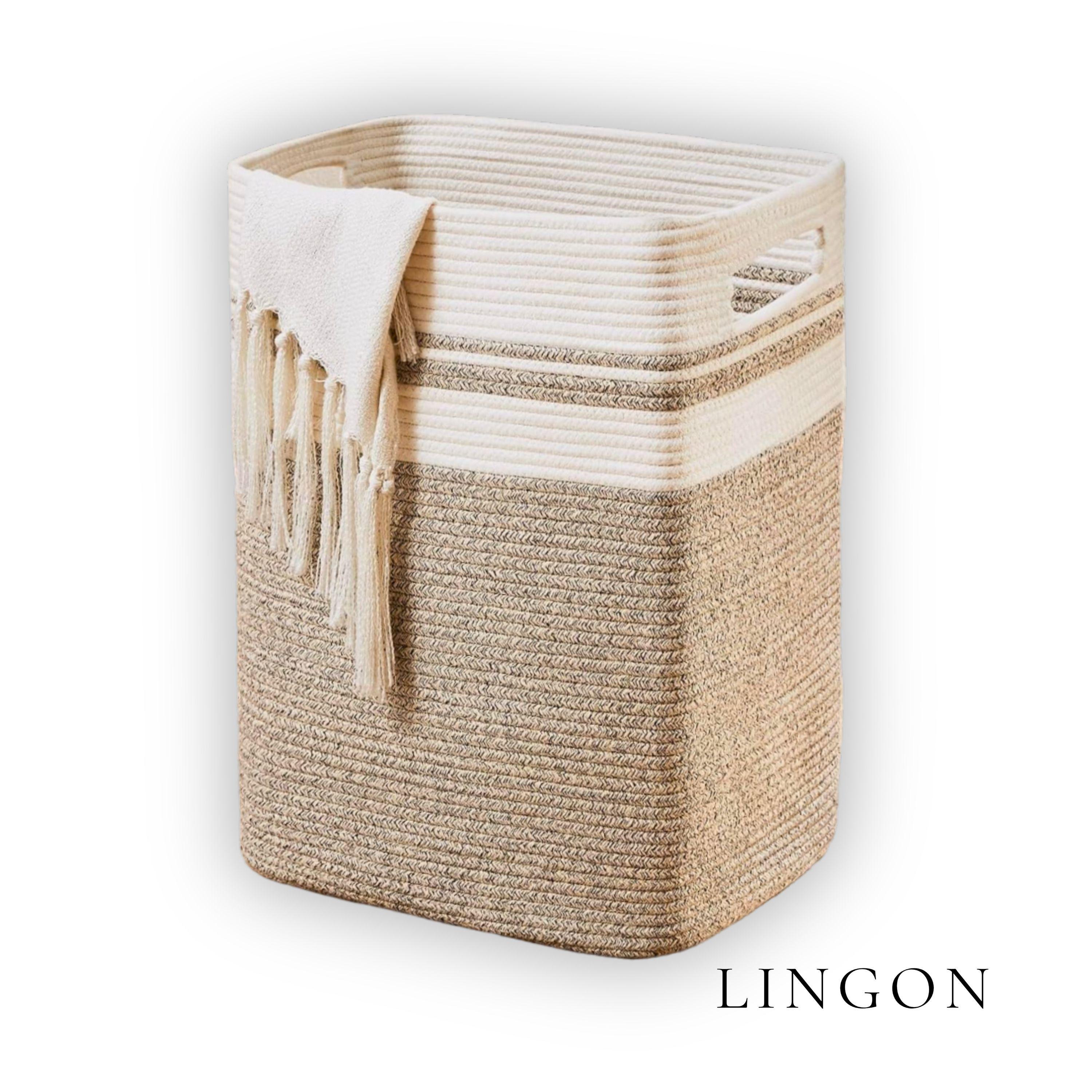 LINGON | LINGON Корзина для белья "корзины из хлопкового шнура", 54 л, 1 шт