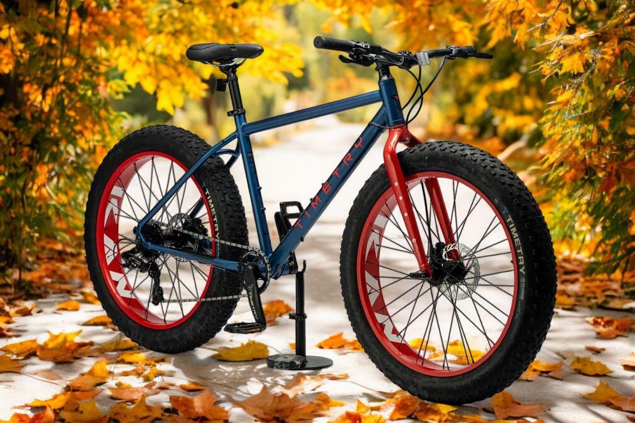 Велосипед фэтбайк Fatbike Timetry TT222 8s 26" алюминиевая рама 19.5" Гидравлический тормоз Взрослый Подростковый, синий