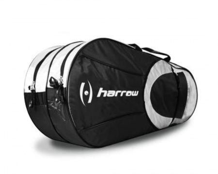 Harrow | Сумка для сквоша 6 Racquet Bag, with Shoulder Straps, Black/Silver