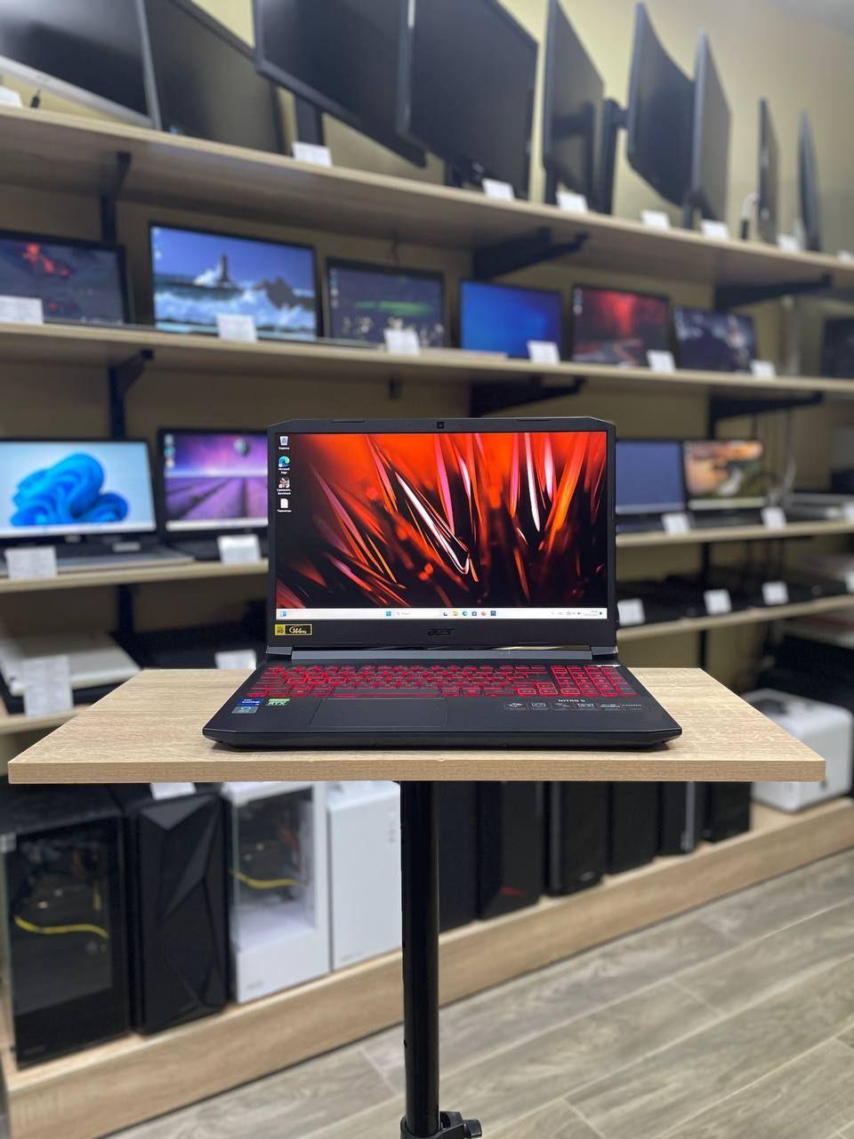 Acer Nitro 5 AN515-57-79TD Игровой ноутбук 15.6", Intel Core i7-11800H, RAM 16 ГБ, SSD 512 ГБ, NVIDIA GeForce RTX 3050 Ti для ноутбуков (4 Гб), Windows Home, черный, Русская раскладка