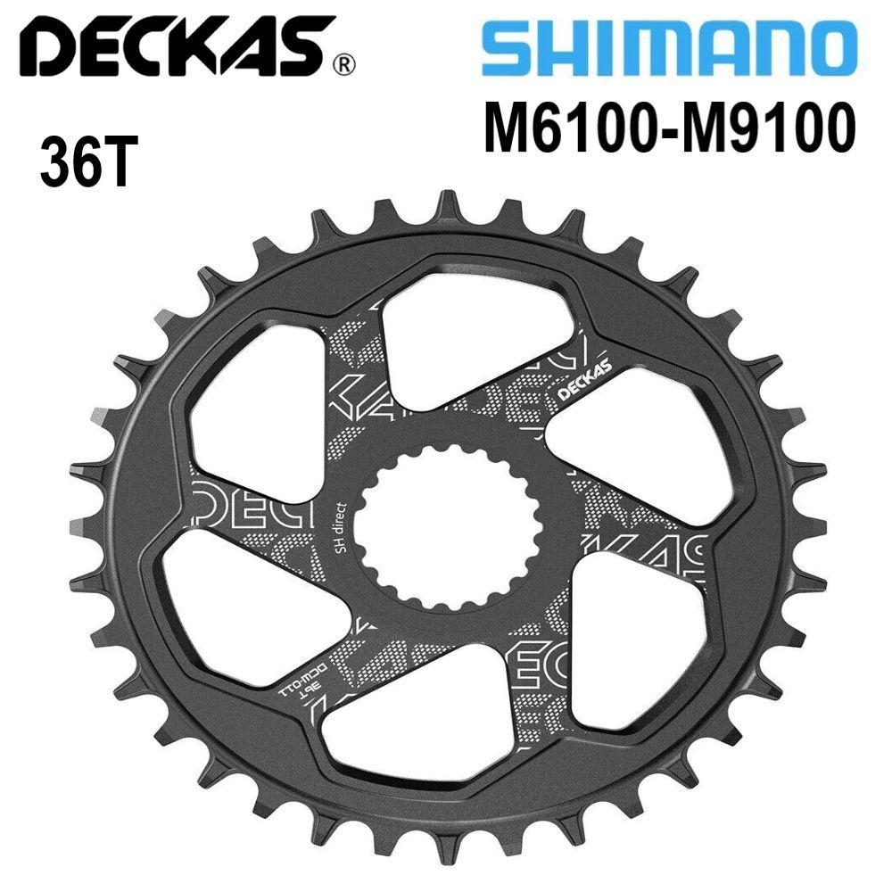 Звезда передняя Deckas 36T Direct Mount Shimano M6100 M7100 M8100 M9100, Narrow Wide, алюминий, цвет черный