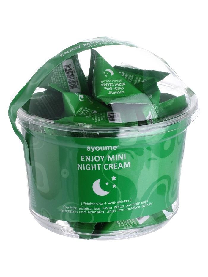 AYOUME Ночной крем для лица с центеллой азиатской Enjoy Mini Night Cream, 30шт*3гр