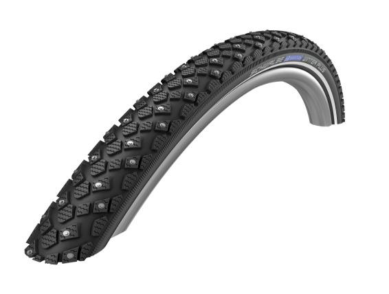 Schwalbe | Покрышка велосипедная зимняя шипованная SCHWALBE MARATHON WINTER PLUS Perf 28x1.35 700x35C (35-622) SmartGuard, TwinSkin B/B+RT HS396 240 стальных шипов WiC 67EPI