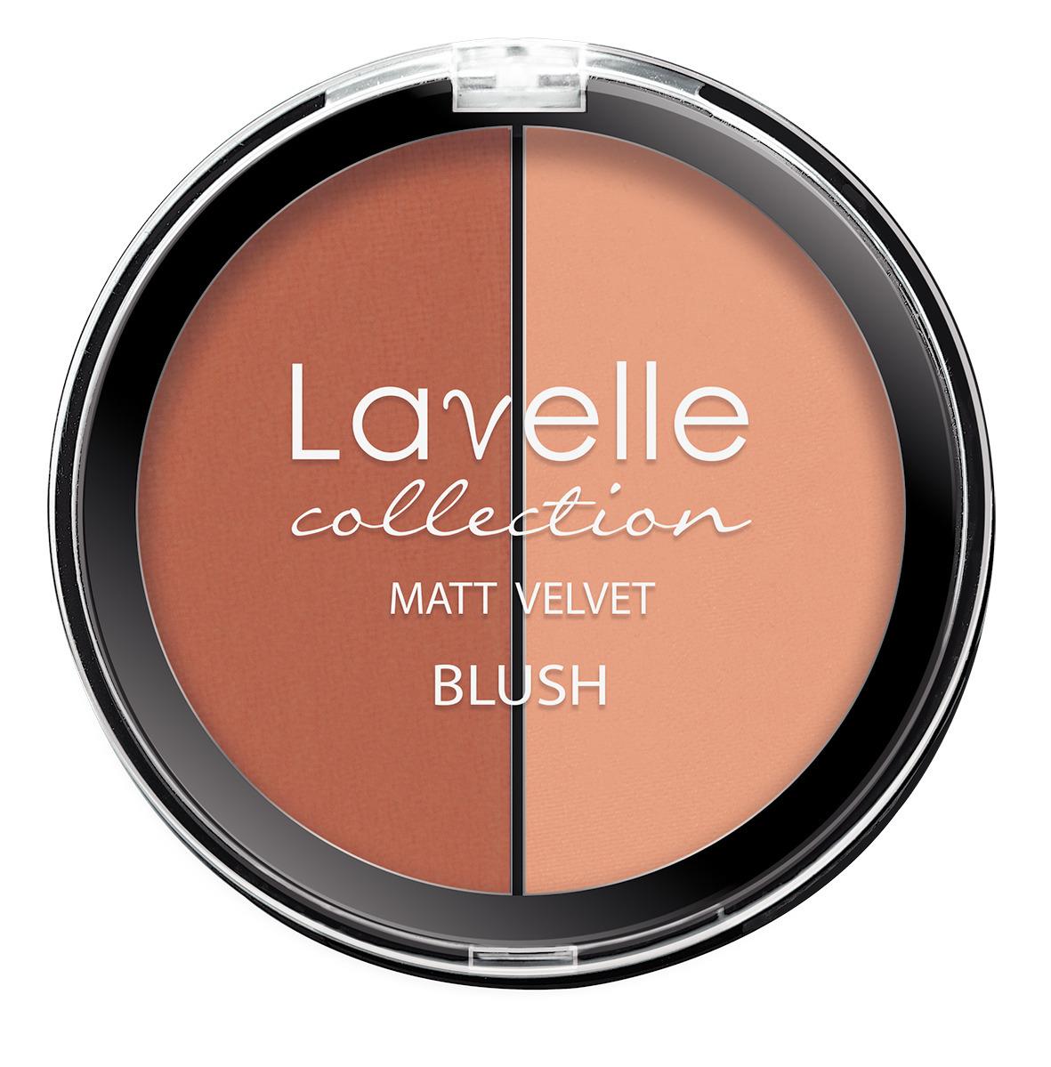 LavelleCollection Румяна для лица, 2-цветные компактные, тон 03 персик