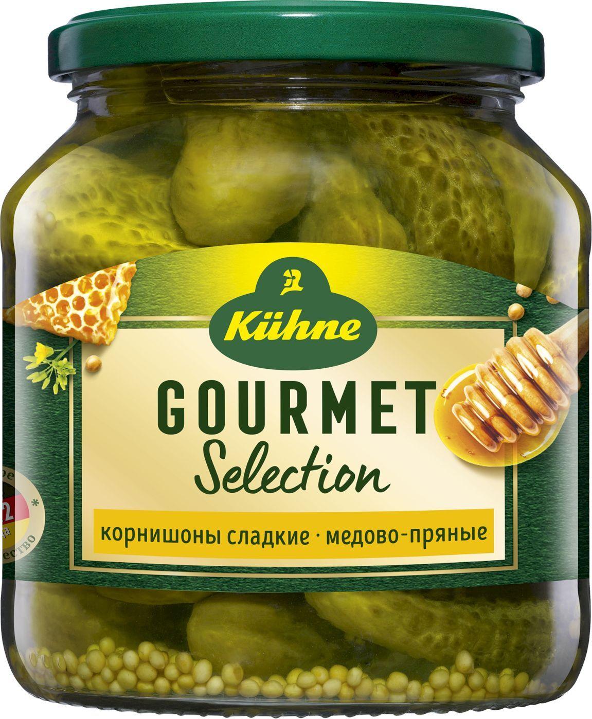 Корнишоны маринованные Kuhne Sweet Gherkins GS сладкие, 530 г