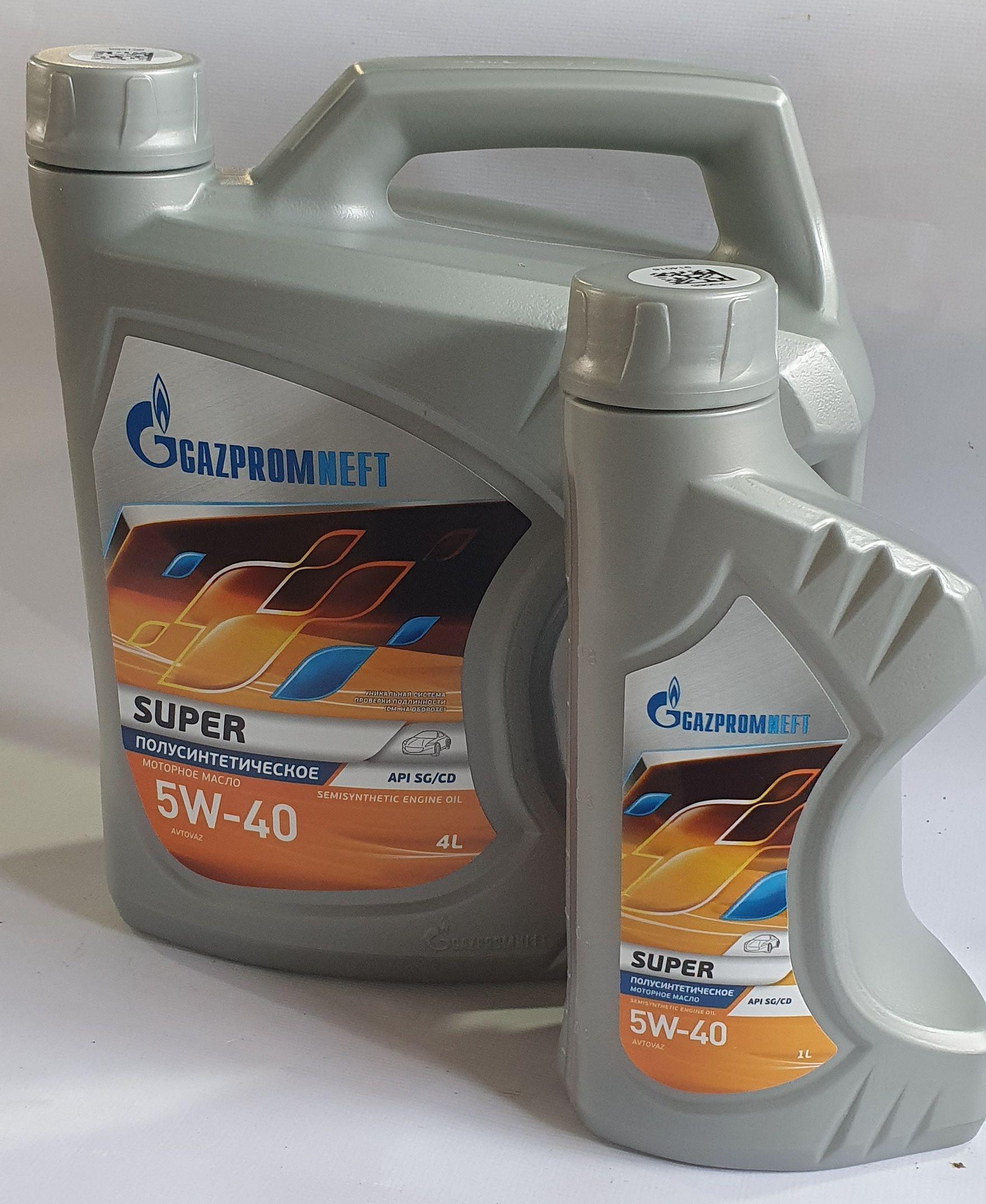 Gazpromneft super 5W-40 Масло моторное, Полусинтетическое, 4.01 л