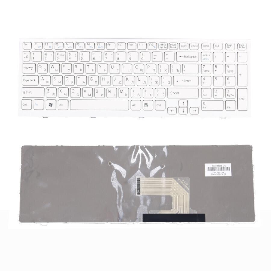 Клавиатура для Sony Vaio PCG 71911V, VPCEH1S1R, VPCEH3J1R (V116646F, AEHK1700020, белая)