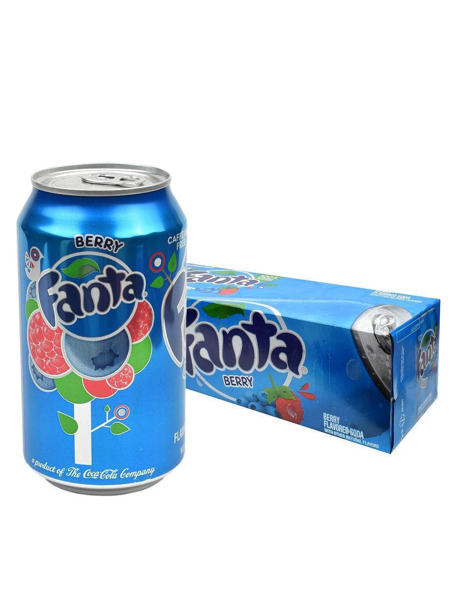 Газированный напиток Fanta Berry USA (Фанта Ягоды) США, 12 шт * 0,355 л