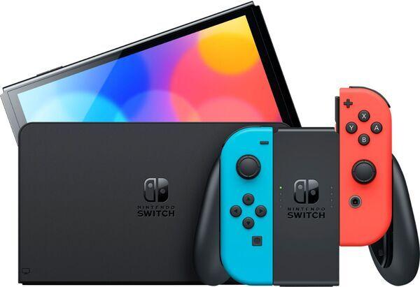 Игровая приставка Nintendo Switch OLED 64 Гб, неоновый