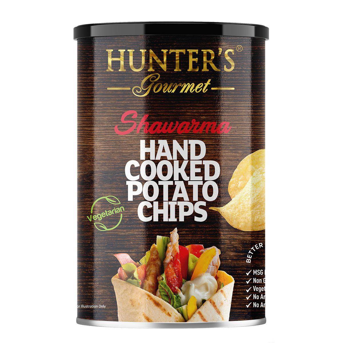 Hunter’s Gourmet | Чипсы картофельные Hunters Gourmet Вкус Шавермы 150г, банка