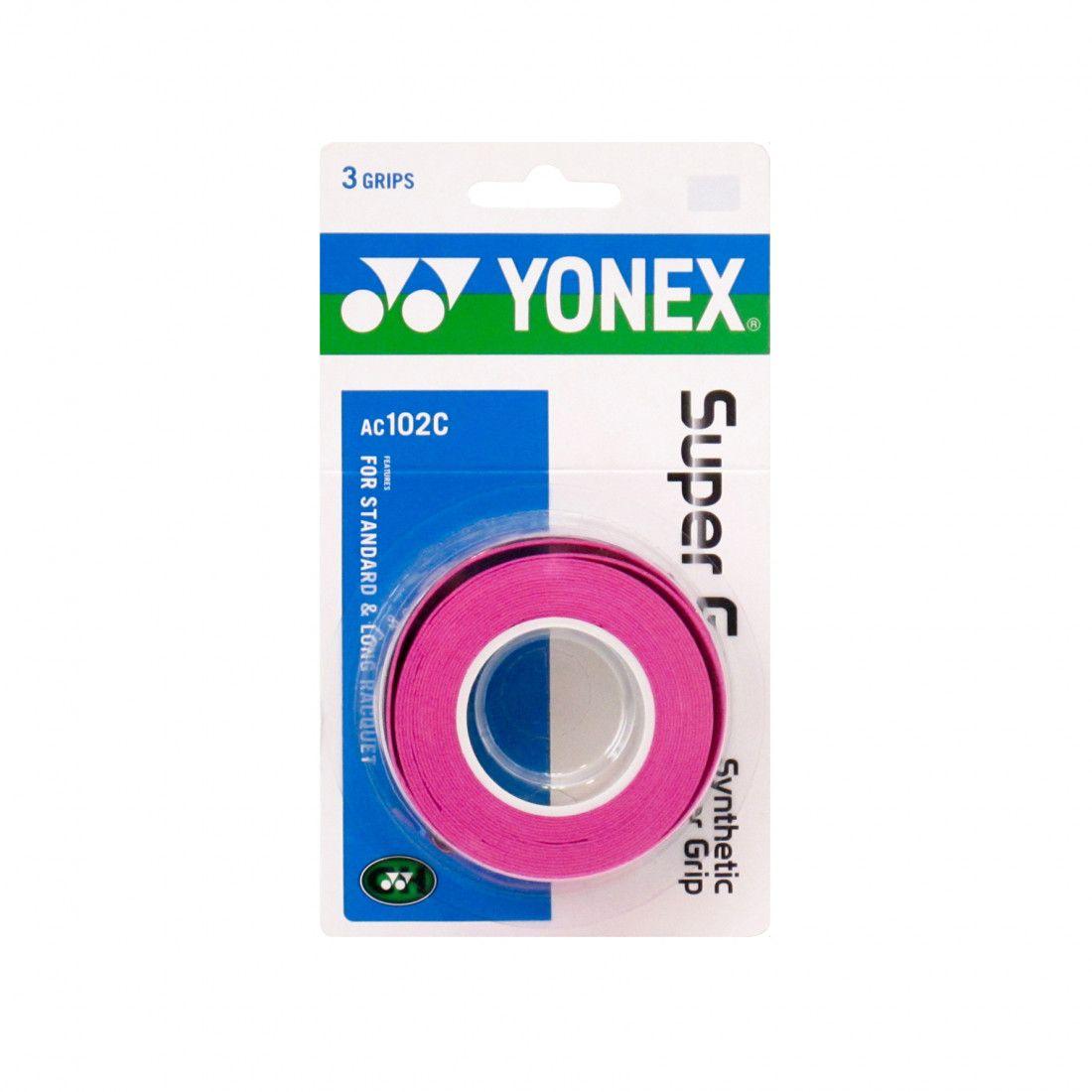 Обмотка для бадминтонных и теннисных ракеток Yonex AC102 Pink 3 шт