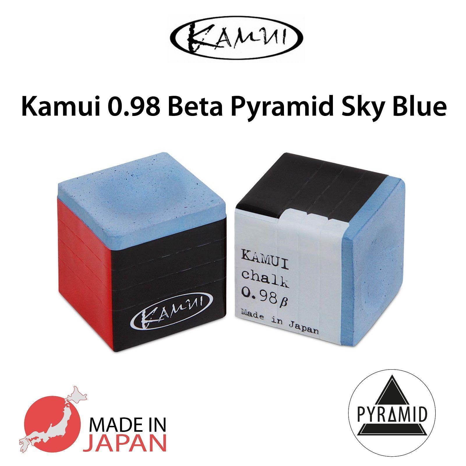 Мел для бильярда Kamui 0.98 Beta Pyramid Sky Blue, синий, 1 шт.