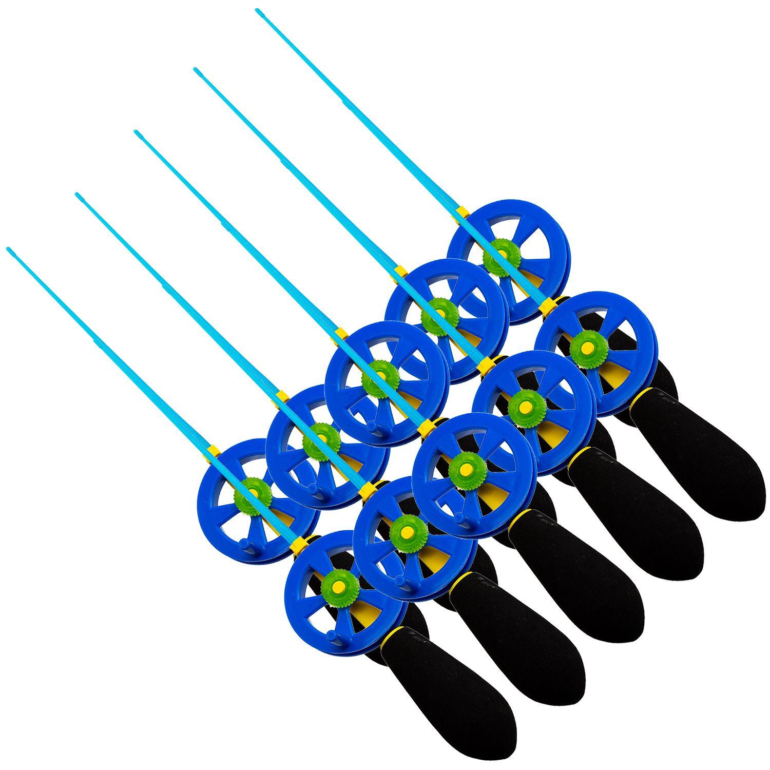 Удочка зимняя WestMan (10 шт) СКЕЛЕТОН 70 (ручка неопрен., хлыст 19.5 см) цв. катушки Синий / Ловля со льда / Удочка для зимней рыбалки