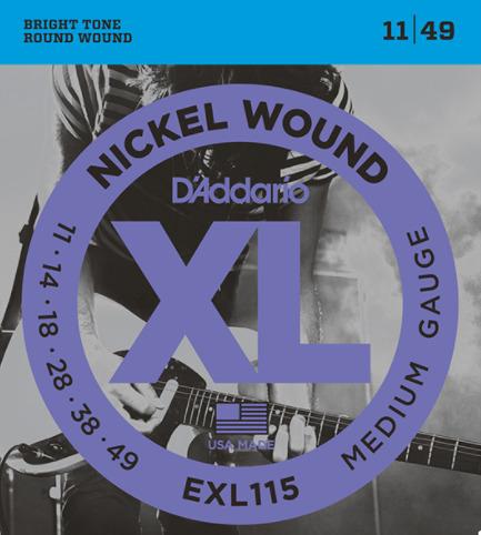 Струны для электро-гитары D'ADDARIO EXL115