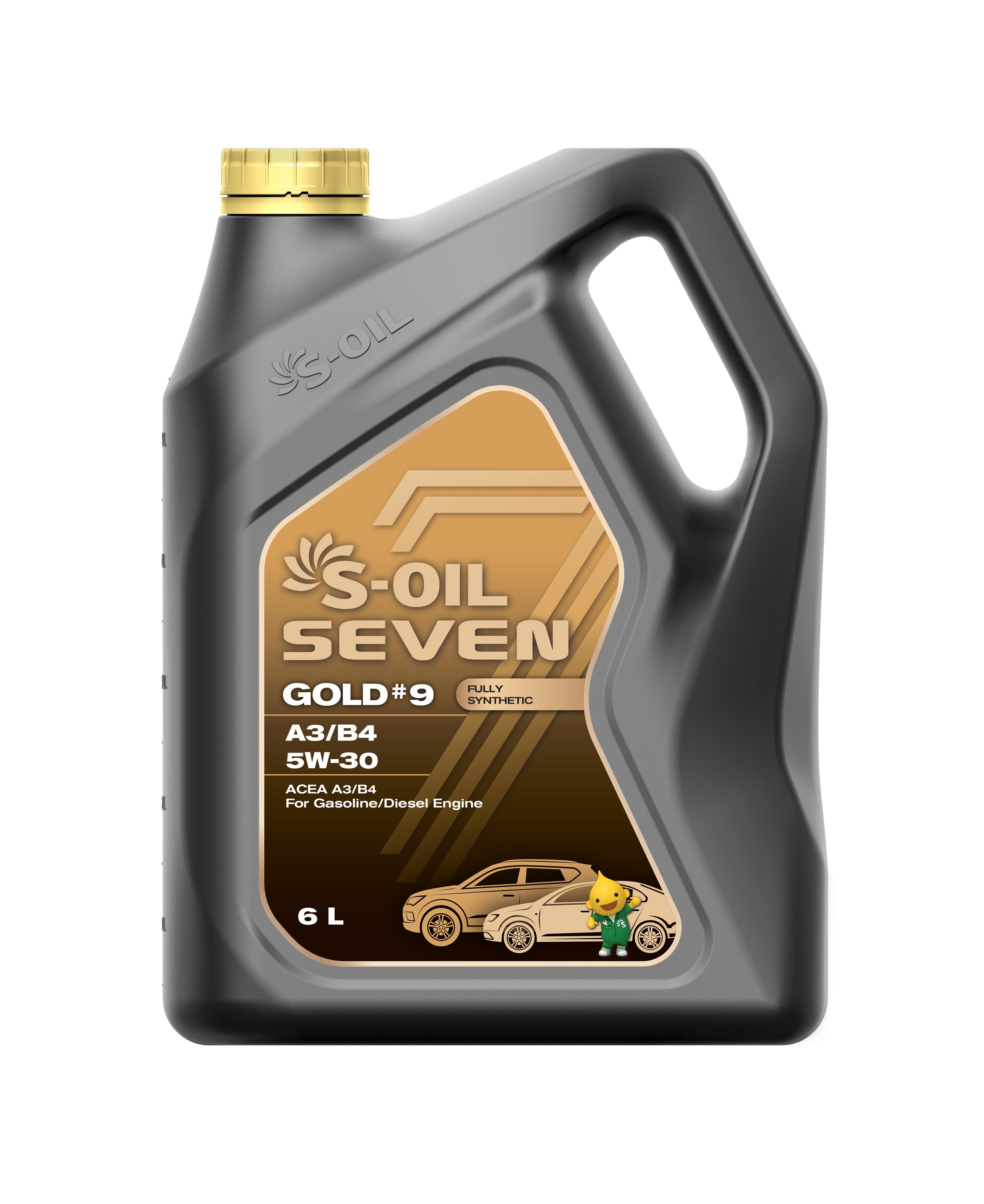 S-OIL SEVEN GOLD #9 5W-30 Масло моторное, Синтетическое, 6 л